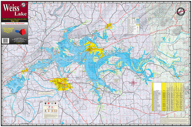 Cover of Weiss Lake Map by Kingfisher Maps, Inc.