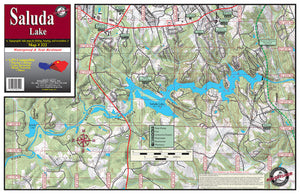Saluda Lake Map by Kingfisher Maps, Inc.