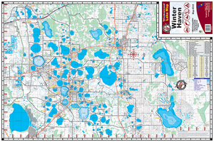 Winter Haven Chain Lake Map by Kingfisher Maps, Inc.