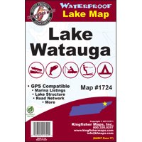 Lake Watauga Map by Kingfisher Maps, Inc.