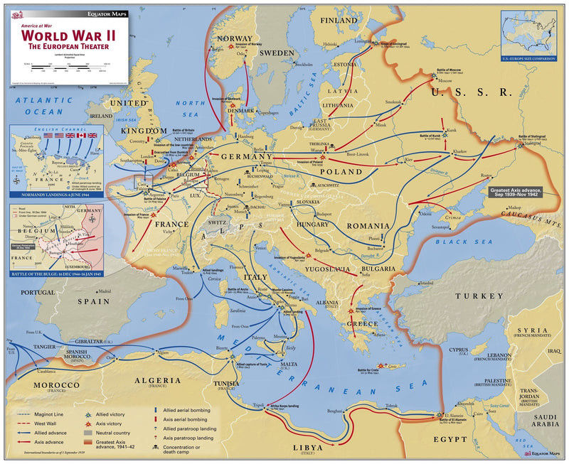 World War II, The European Theater Maps.com