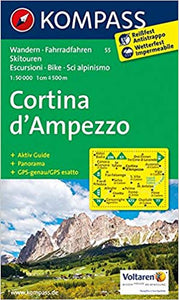 Cortina d'Ampezzo Hiking Map By Kompass