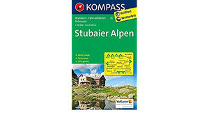 Stubaier Alpen Hiking Map By Kompass