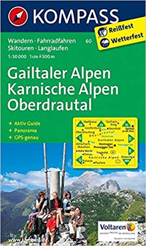 Cover of Gailtaler Alpen Karnische Alpen Oberdrautal Hiking Map By Kompass