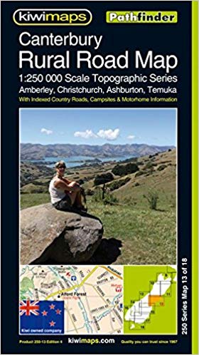 Cover of Canterbury, New Zealand, Rural Roads Topographic Map 