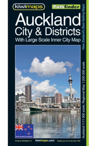 Auckland City and Districts, New Zealand, Pathfinder Map by Kiwi Maps