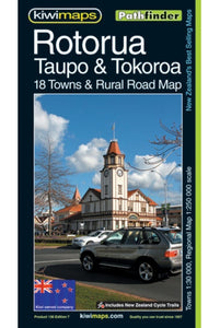 Rotorua Taupo, New Zealand, Pathfinder Map by Kiwi Maps