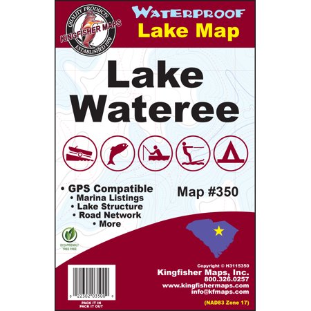 Cover of Wateree Lake Map by Kingfisher Maps, Inc.