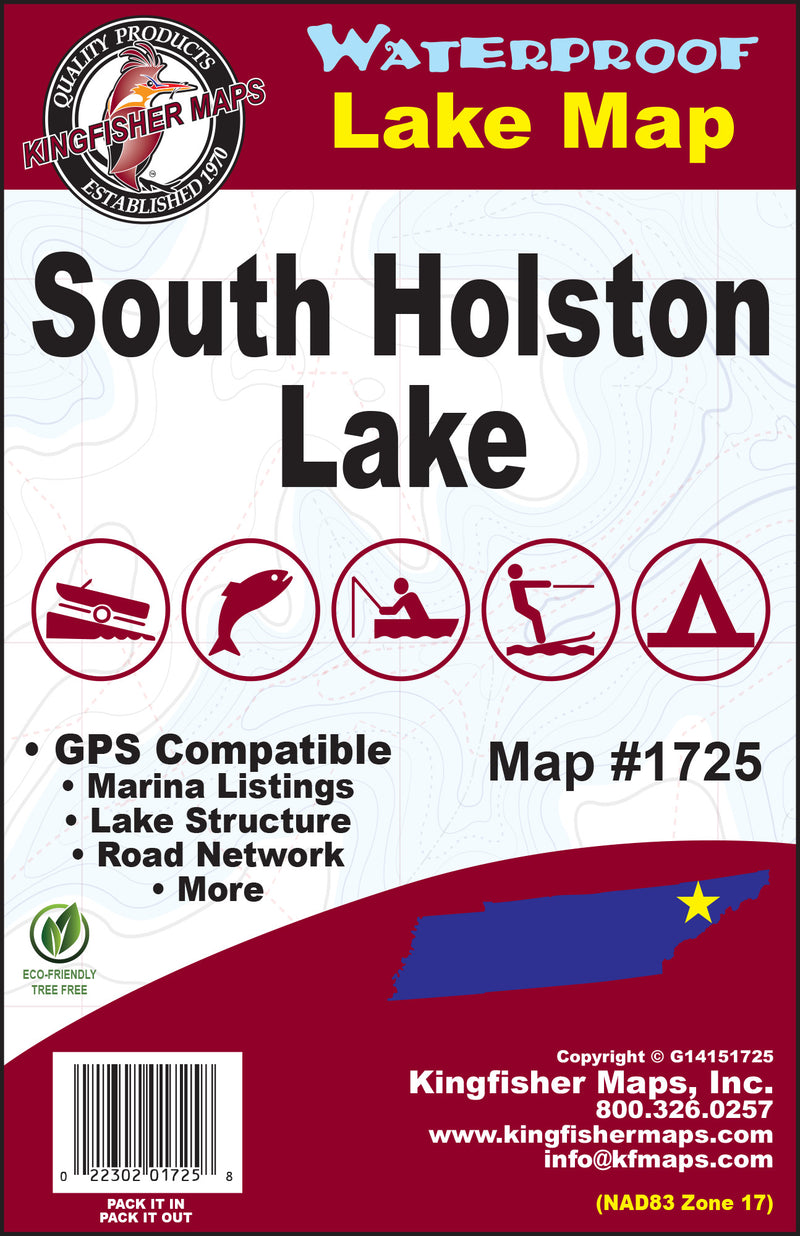Cover of South Holston Lake Map by Kingfisher Maps, Inc.