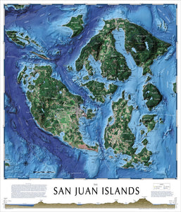 The San Juan Islands wall map by Tahoe Maps and Bluewater Maps