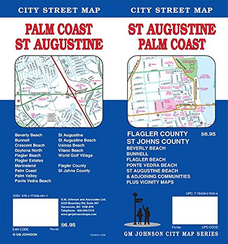 Cover of St. Augustine and Palm Coast, Florida street map by GM Johnson