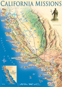 California Missions Map by East View Press