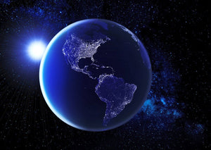 Earth by Day and Night 3D Postcard by Authentic Cards