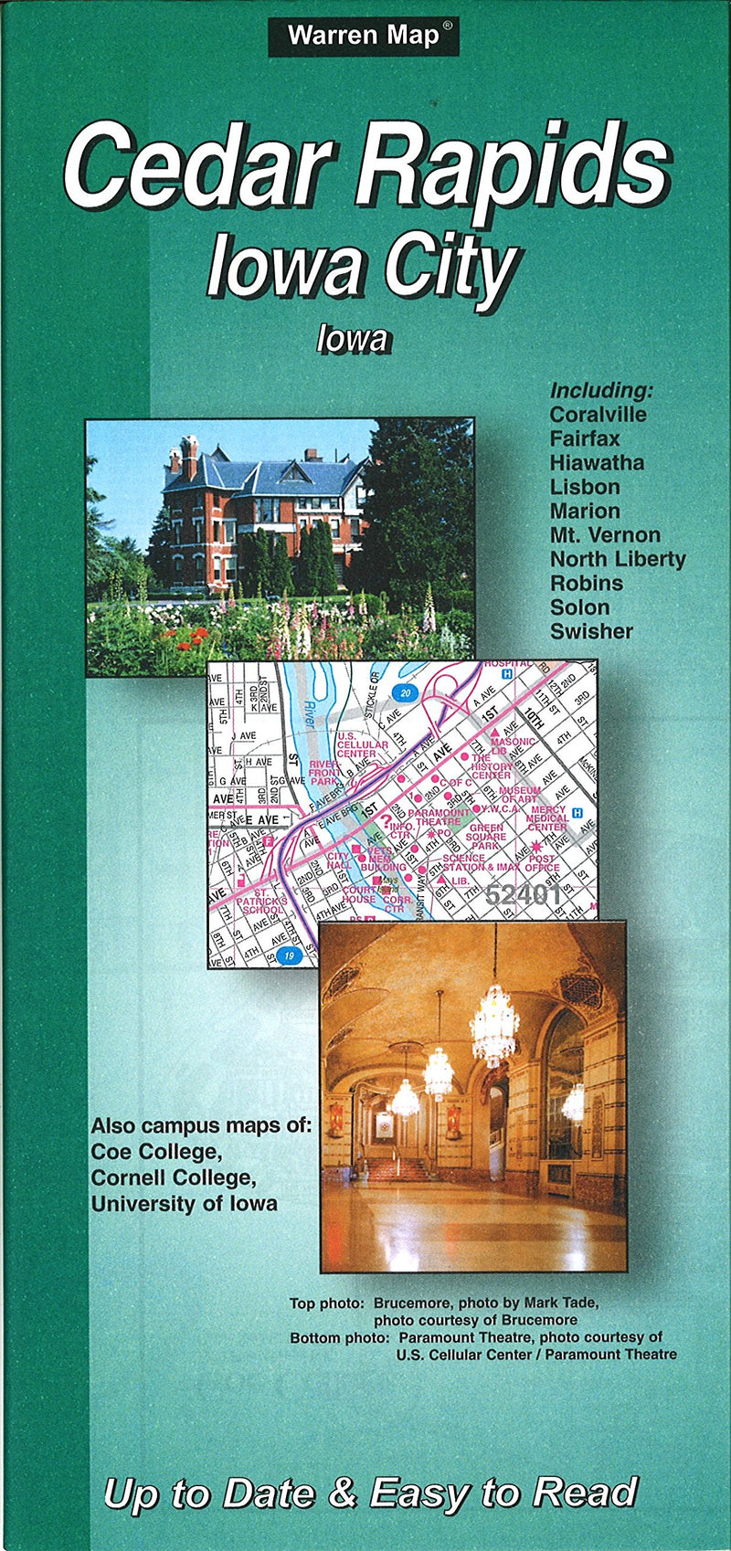 Cover of Cedar Rapids and Iowa City, Iowa by The Seeger Map Company Inc.