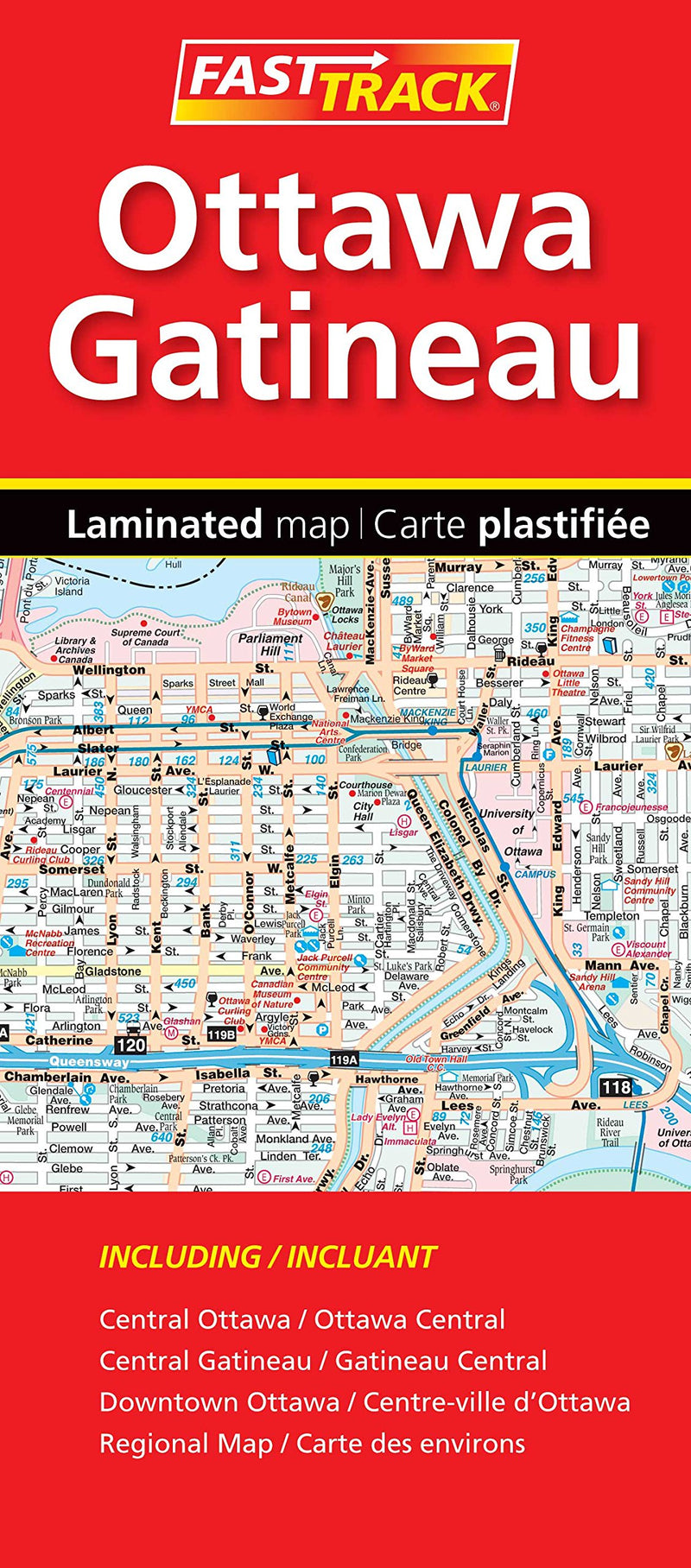 Cover of Ottawa and Gatineau Fast Track Map 