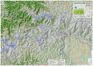 Valle Sagrado : Camino del Inca Peru Topographic Map by Pixmap