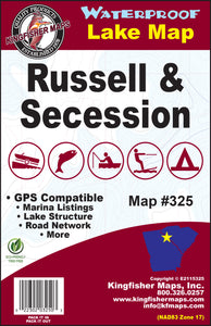 Russell/Secession Lake Map by Kingfisher Maps, Inc.