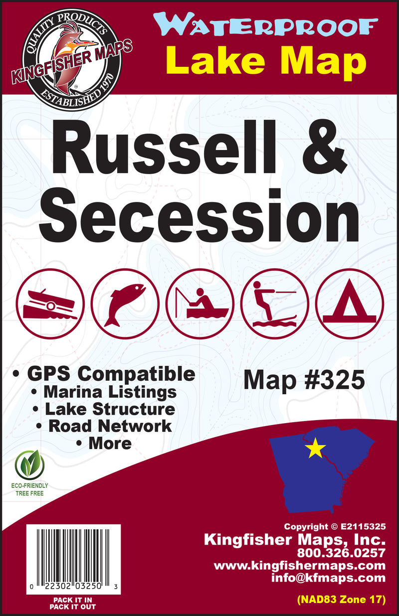 Cover of Russell/Secession Lake Map by Kingfisher Maps, Inc.