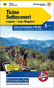 Tessin Sottoceneri : Switzerland Hiking Map #29 by Kummerly + Frey