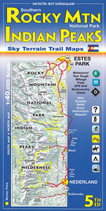 Southern Rocky Mountain National Park and Indian Peaks Hiking Map by Sky Terrain