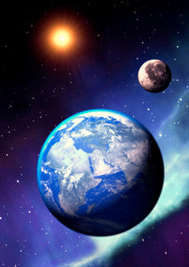 The Earth from Outer Space 3D Postcard by Authentic Cards