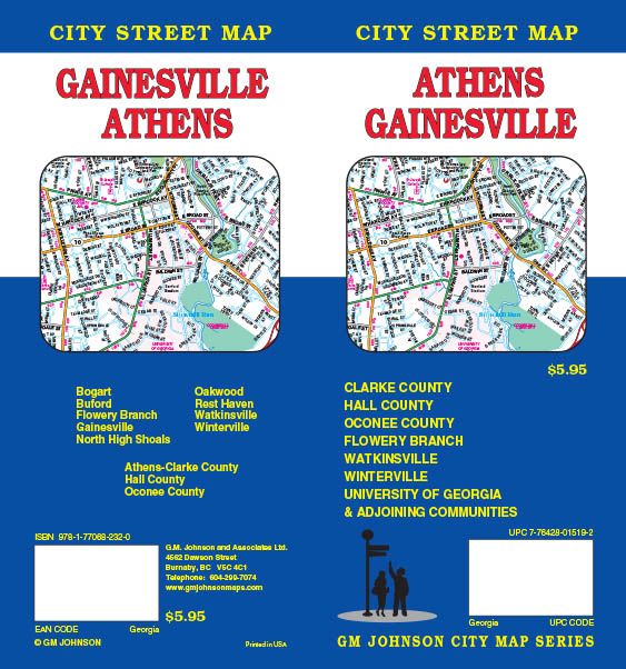 Cover of Athens and Gainesville, Georgia by GM Johnson