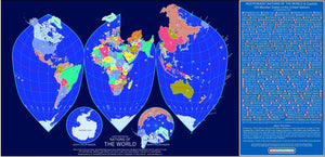 Nations of the World Equal Area Political World Map