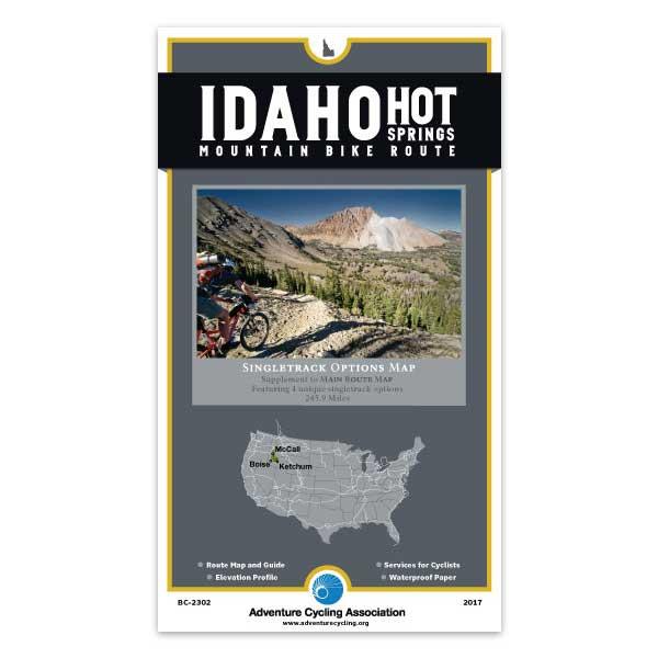 Cover of Idaho Hot Springs Mountain Bike Route Singletrack Options Map 
