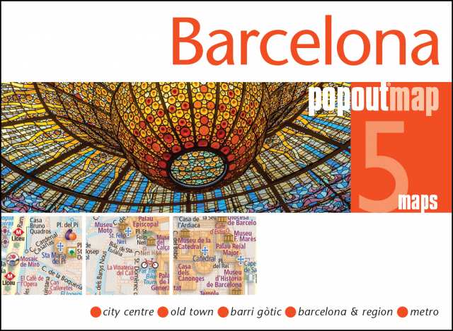 Cover of Barelona, Spain PopOut 5 Maps