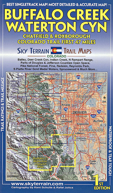 Cover of Buffalo Creek Hiking Map by Sky Terrain