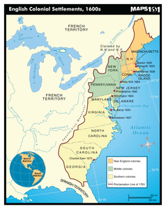 English Colonial Settlements, 1600's