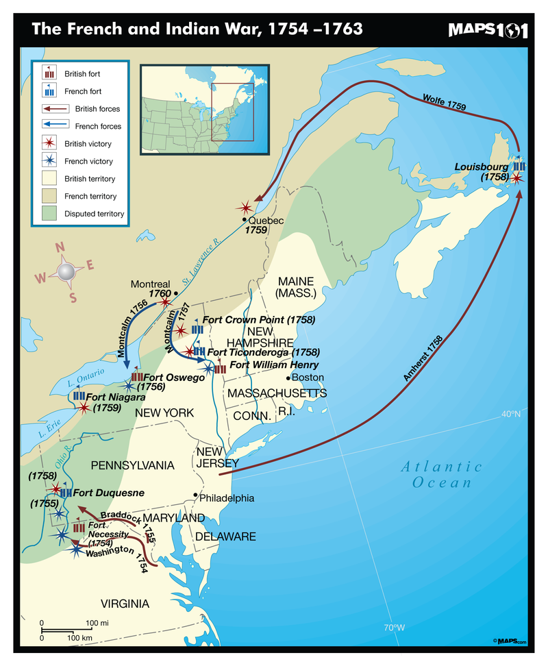 The French and Indian War, 1754-1763 Maps.com