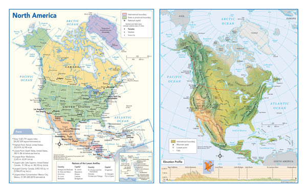 Cover of North America Political and Physical Continent Map