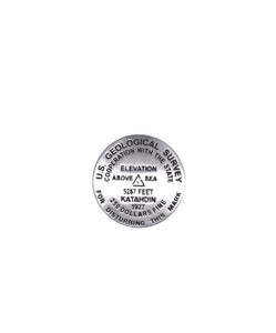 Mt. Katahdin, Baxter State Park, Maine Benchmark Lapel Pin by Geo-Situ