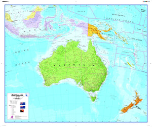 Australasia Wall Map , Political