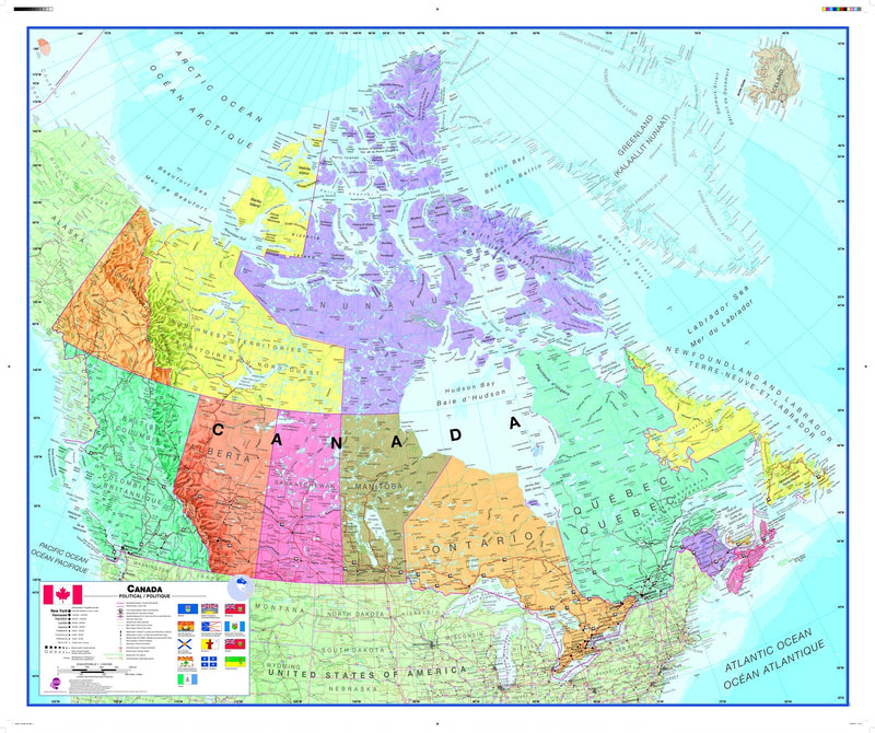 Canada Wall Map , Political Maps.com