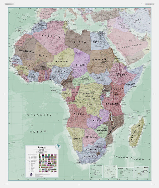 Executive Africa , Political Wall Map Maps.com