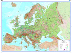 Huge Europe Wall Map , Physical
