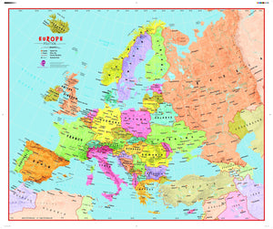 Primary Europe Wall Map , Political