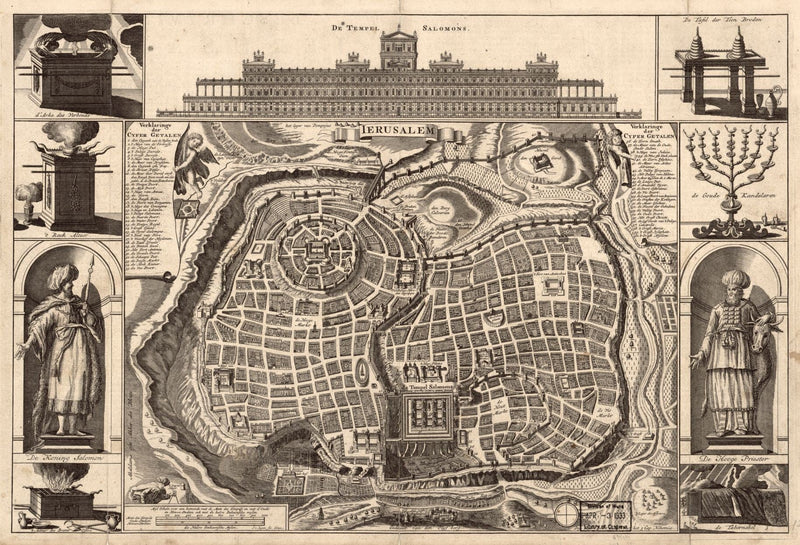 Jerusalem Antique Wall Map Maps.com