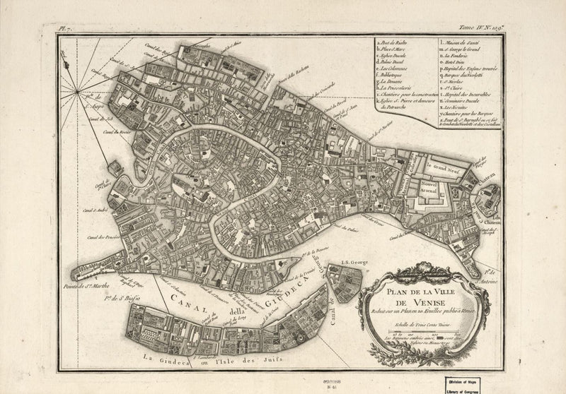 Plans of Venice Wall Map Maps.com
