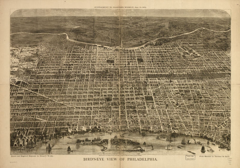 Philadelphia Antique Wall Map Maps.com