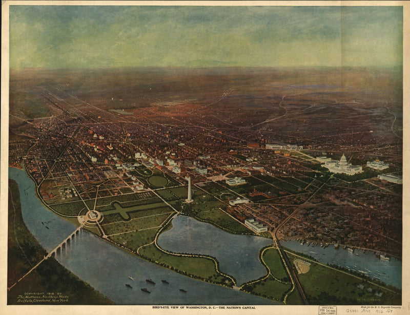 Washington DC Antique Wall Map Maps.com