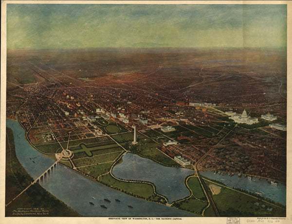 Washington DC Antique Wall Map Maps.com