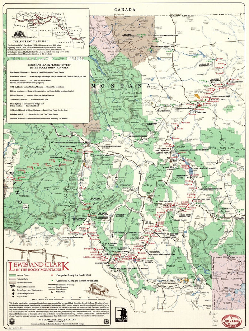 Lewis and Clark in the Rocky Mountains Maps.com
