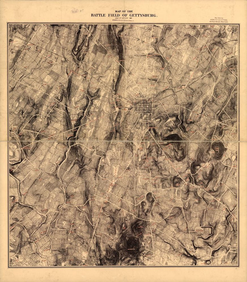Battle field of Gettysburg. July 1st, 2nd, 3rd, 1863 Maps.com