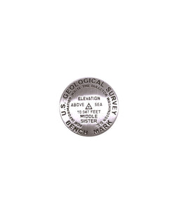 Middle Sister Peak, Oregon Lapel Pin by Geo-Situ