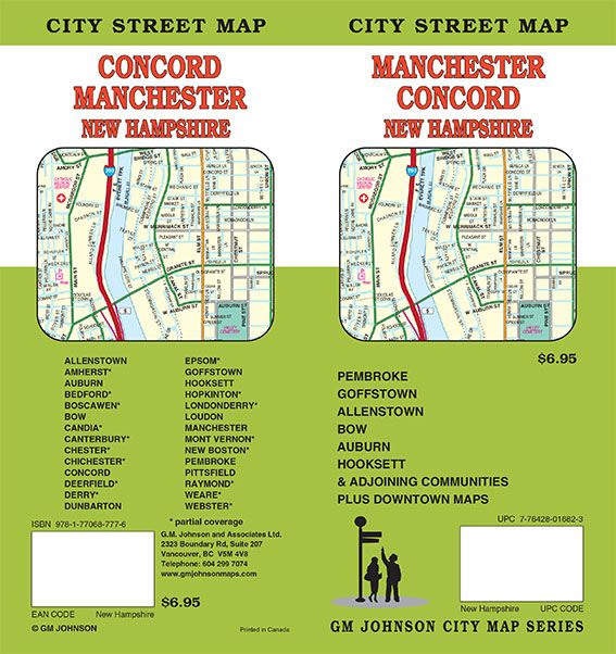 Cover of Manchester and Concord, New Hampshire by GM Johnson