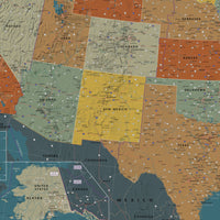 USA Political Wall Map - New Century Style Maps.com
