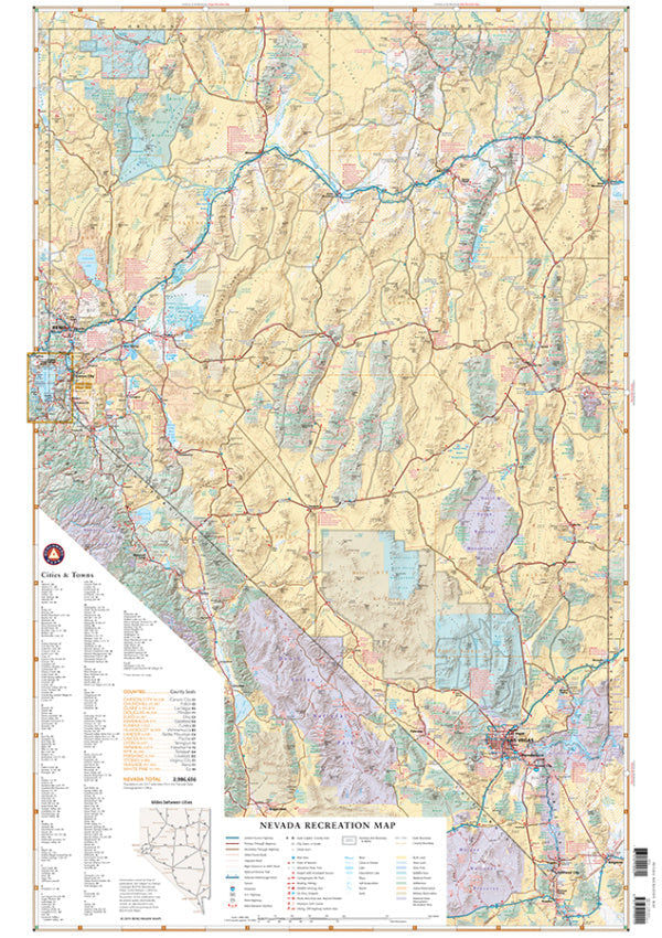 Nevada Recreation Map Eastview